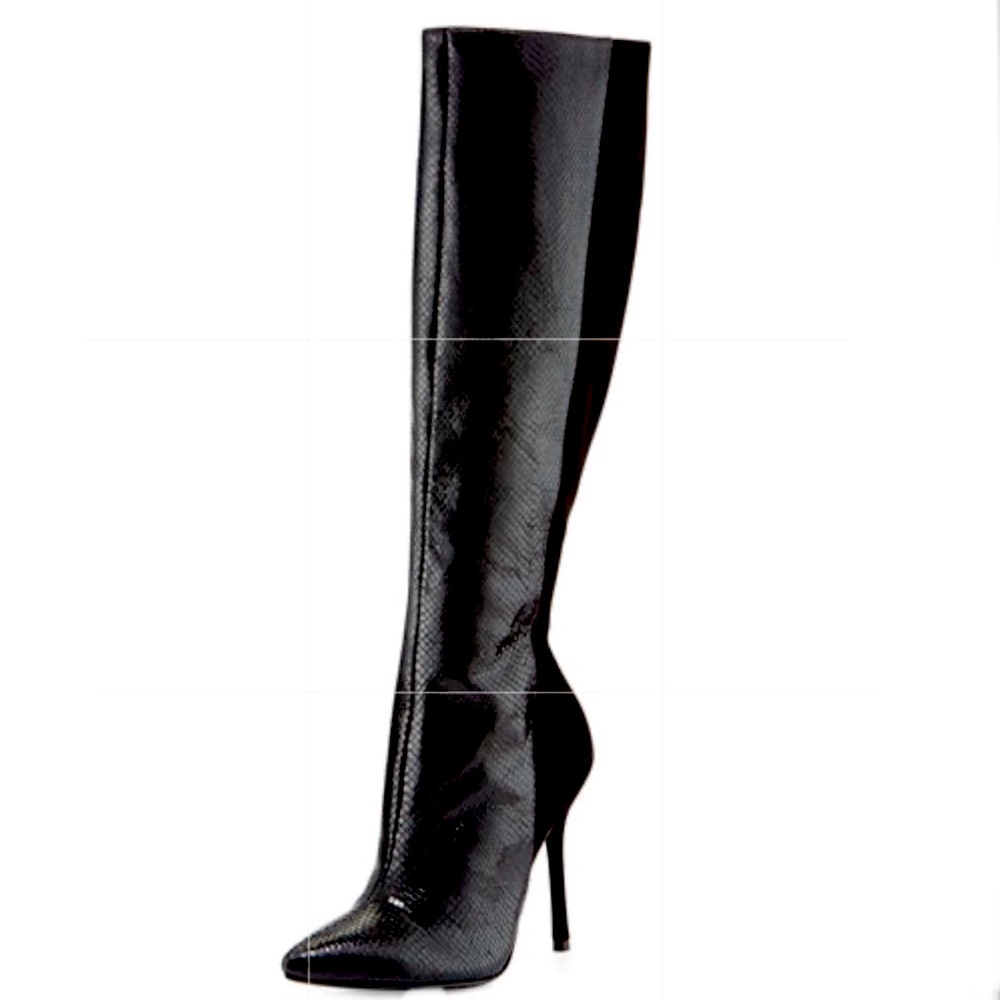 Alice + Olivia  Snake-Print/Suede Boot